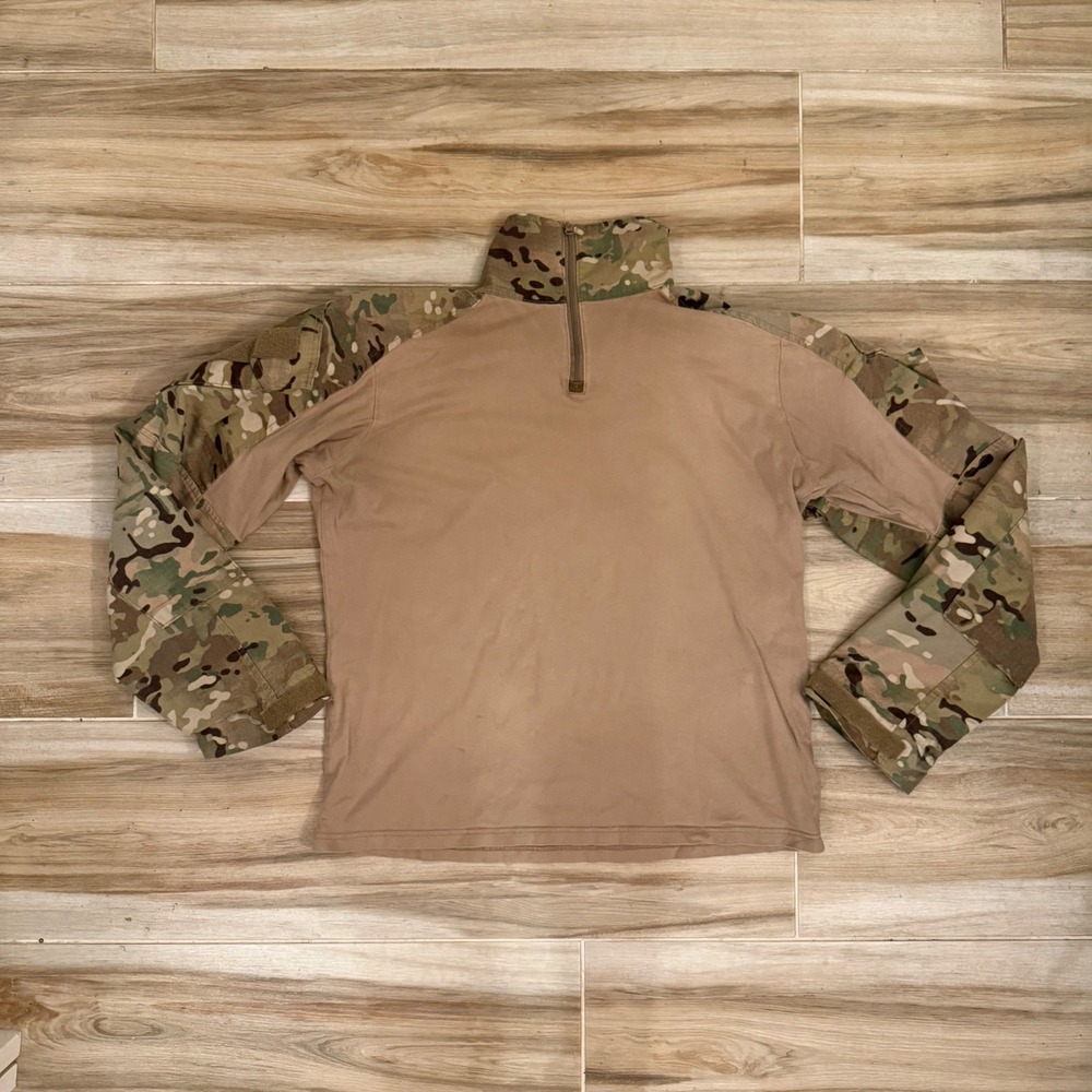 IDOGEAR Mens Tactical Combat Shirt Multicam Coyote Brown 1/4 Zip XL G3 Style
